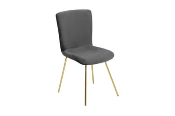 Stående stol 2-stk velour - Grå - Møbler - Stole & lænestole - Spisebordsstole & køkkenstole