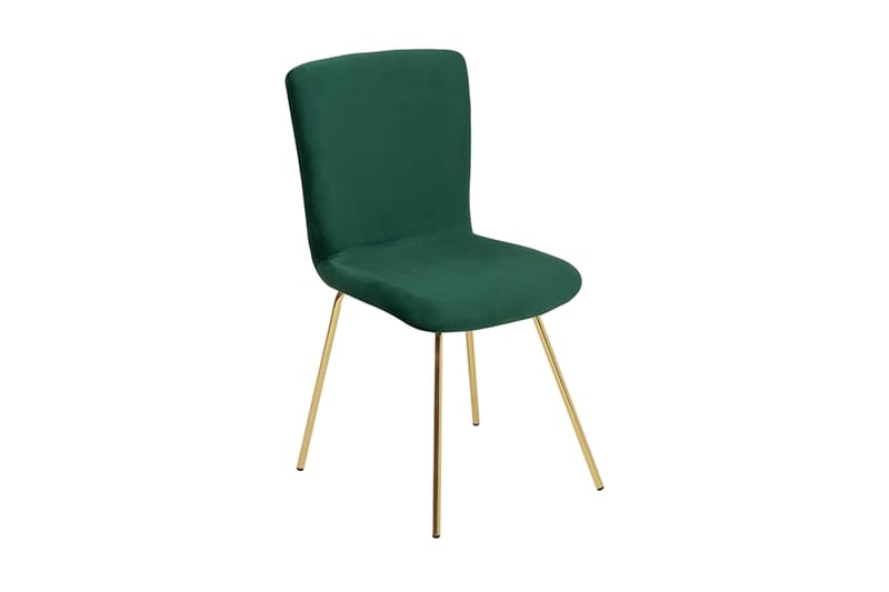 Stående stol 2-stk velour - Grøn - Spisebordsstole & køkkenstole