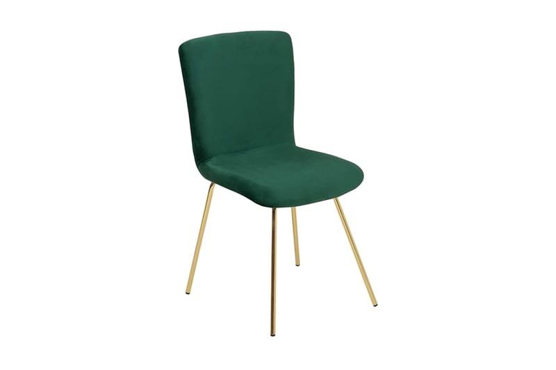 Stående stol 2-stk velour - Grøn - Møbler - Stole & lænestole - Spisebordsstole & køkkenstole