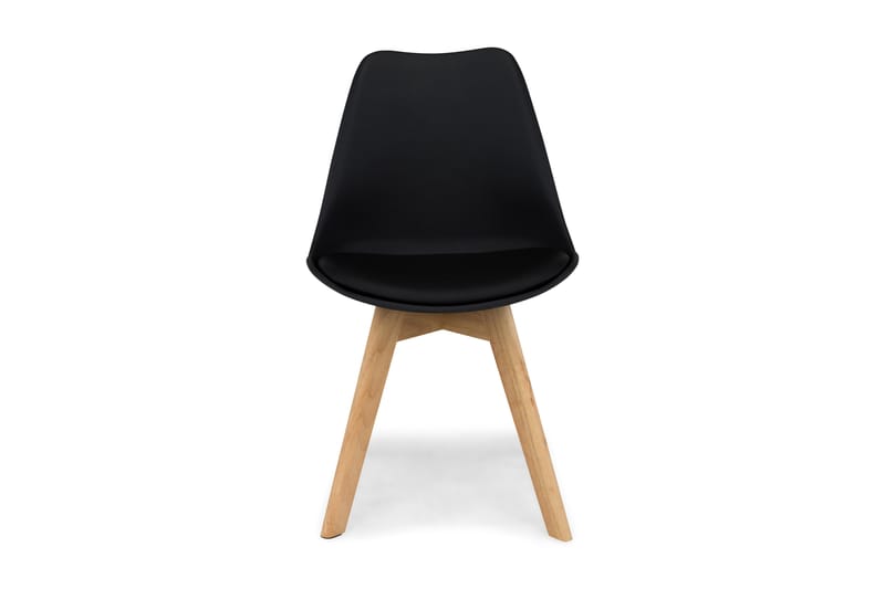 Stil Spisebordsstol Kunstlæder - Sort/Eg - Spisebordsstole & køkkenstole