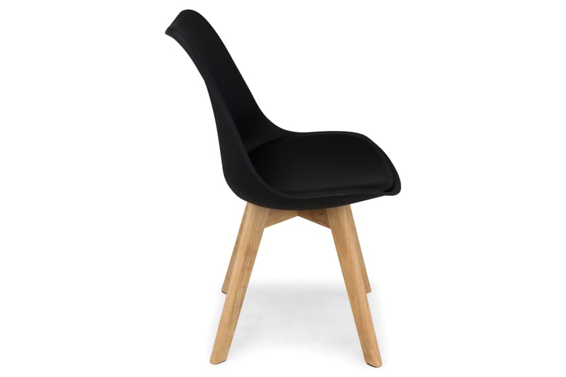 Stil Spisebordsstol Kunstlæder - Sort/Eg - Spisebordsstole & køkkenstole