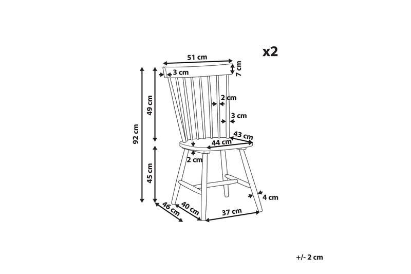 Stol 2 Sort BURGES - Sort - Møbler - Stole & lænestole - Spisebordsstole & køkkenstole