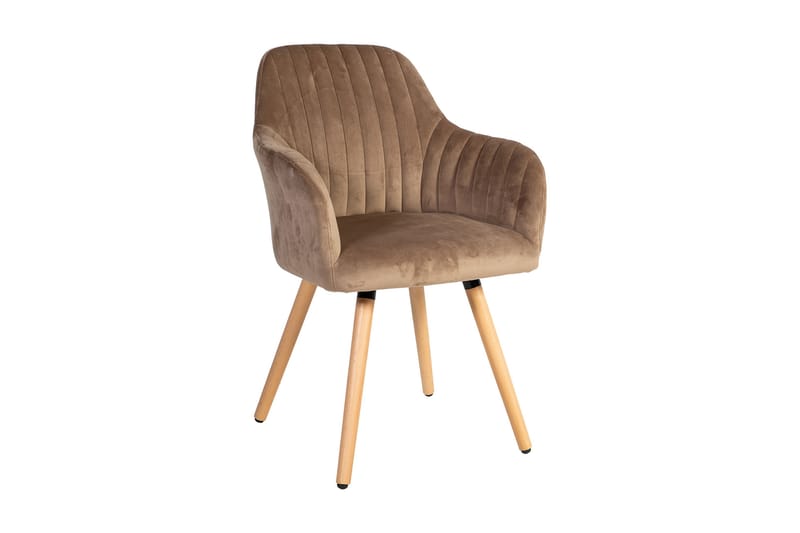 Stol ARIEL 58x585xH85cm brunt ben af bøg - Spisebordsstole & køkkenstole - Armstole