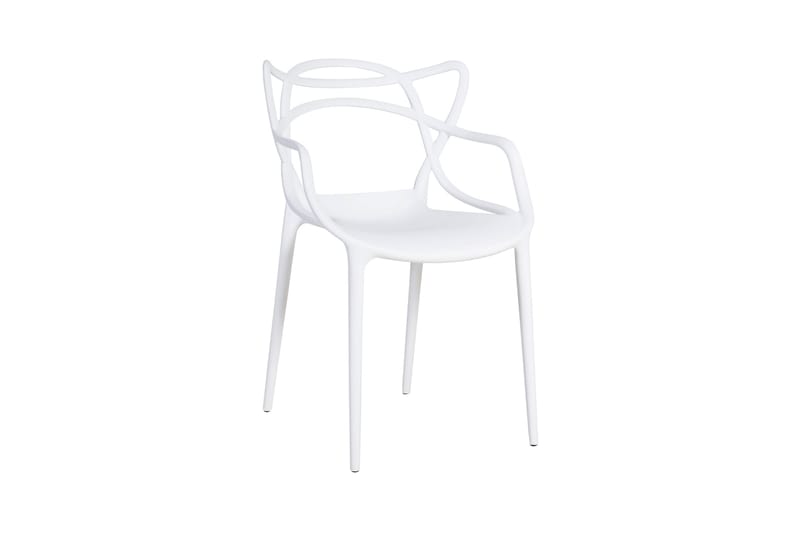 Stol BUTTERFLY 55x55xH52 / 83 cm farve: hvid - Spisebordsstole & køkkenstole - Armstole