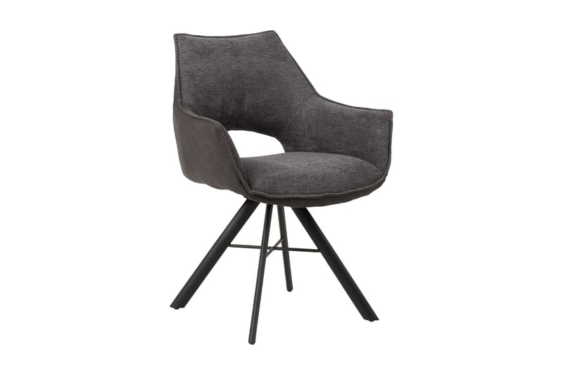 Stol Eddy - Grå / mørkegrå - Spisebordsstole & køkkenstole - Armstole