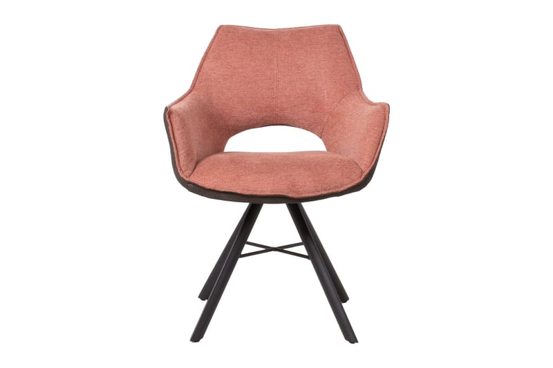 Stol Eddy - Lakserød/Mørkegrå - Møbler - Stole & lænestole - Spisebordsstole & køkkenstole
