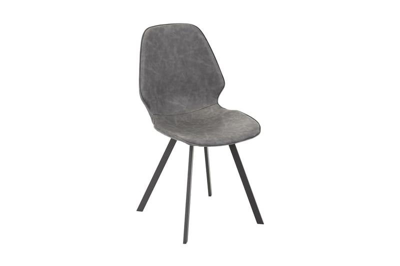 Stol HELENA 50x46xH82cm grå imiteret læder - Spisebordsstole & køkkenstole