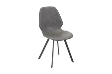 Stol HELENA 50x46xH82cm grå imiteret læder - Møbler - Stole & lænestole - Spisebordsstole & køkkenstole