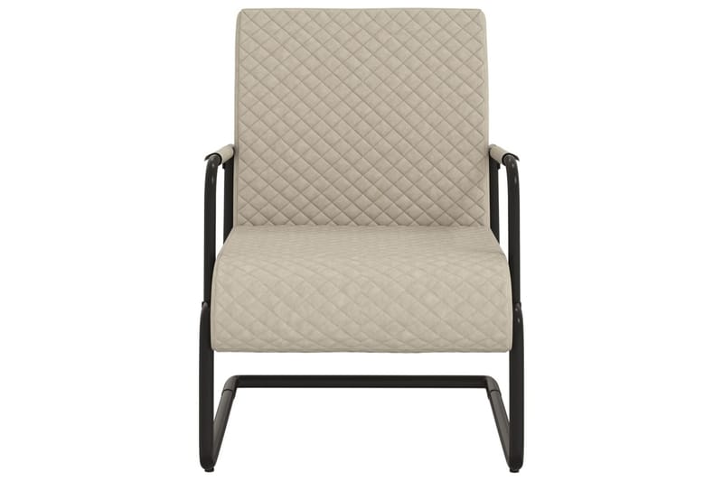 stol med cantilever kunstlæder lysegrå - Grå - Møbler - Stole & lænestole - Spisebordsstole & køkkenstole