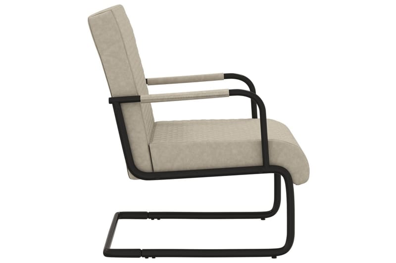stol med cantilever kunstlæder lysegrå - Grå - Spisebordsstole & køkkenstole