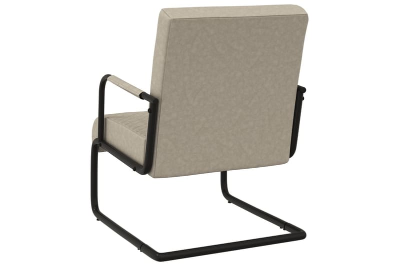 stol med cantilever kunstlæder lysegrå - Grå - Møbler - Stole & lænestole - Spisebordsstole & køkkenstole