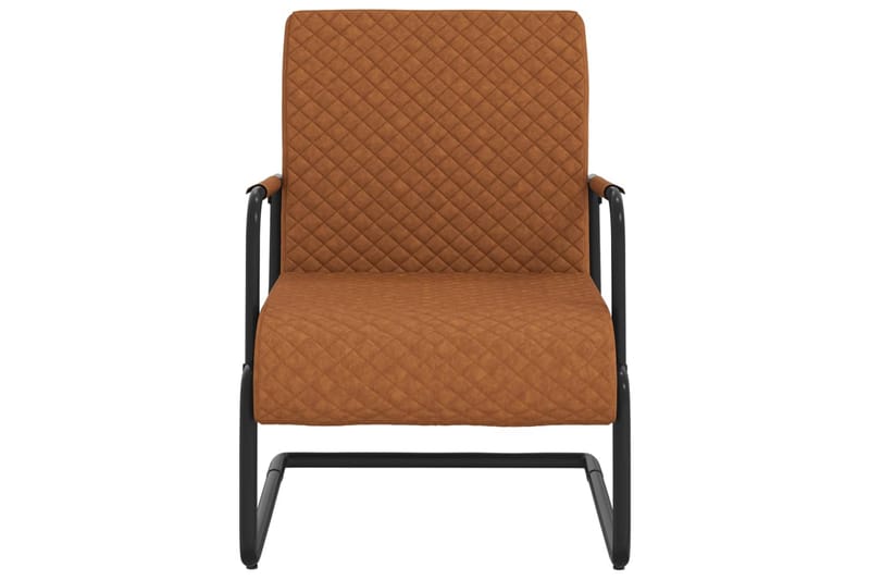stol med cantilever kunstlæder mat brun - Brun - Møbler - Stole & lænestole - Spisebordsstole & køkkenstole