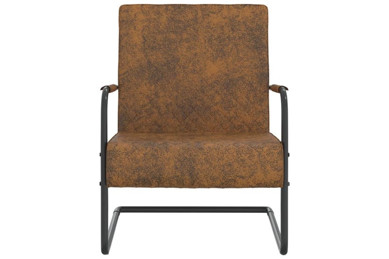 stol med cantilever stof brun - Brun - Spisebordsstole & køkkenstole - Armstole