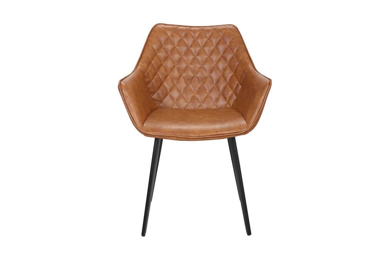 Stol NAOMI 61x605xH47 / 84 brun imiteret læder - Spisebordsstole & køkkenstole - Armstole