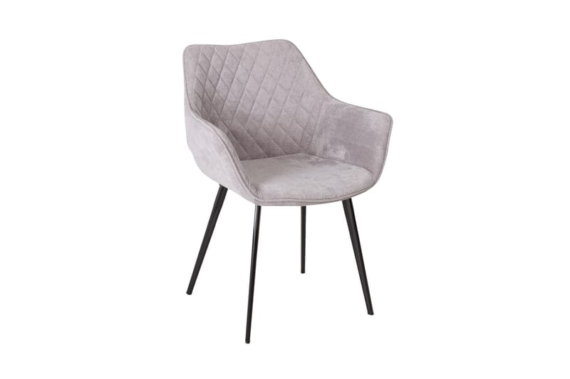 Stol NAOMI 61x605xH47 / 84cm grå stof - Spisebordsstole & køkkenstole - Armstole