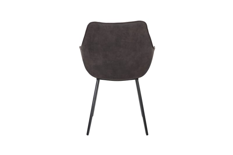Stol NAOMI 61x605xH47 / 84cm Mørkegrå stof - Spisebordsstole & køkkenstole - Armstole