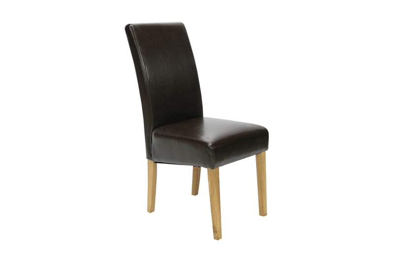 Stol TIFFANY 45x63xH49 / 104cm læder mørkebrun - Spisebordsstole & køkkenstole