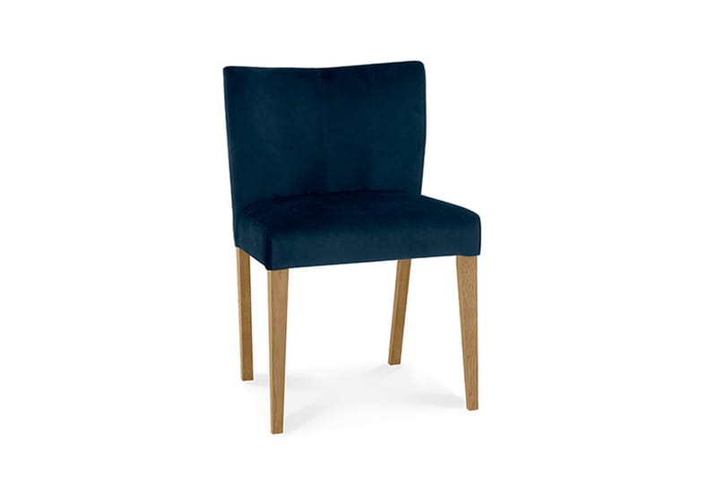 Stol TURIN 57x51xH80cm blå velourstof eg - Spisebordsstole & køkkenstole