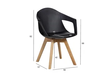 Stuart Stol Black||Wood - Møbler - Stole & lænestole - Spisebordsstole & køkkenstole