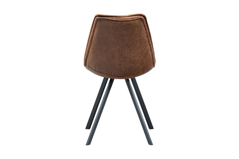 Swen Køkkenstol 2-pak Kunstlæder - Cognac - Spisebordsstole & køkkenstole