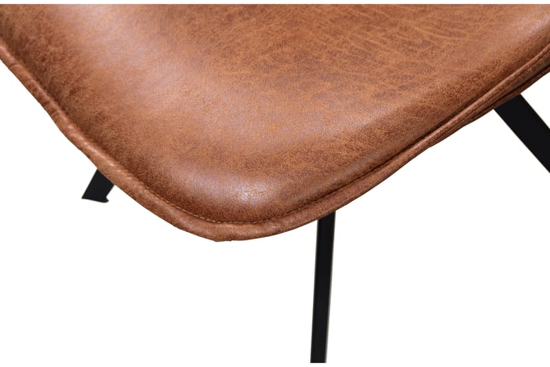 Swen Køkkenstol 2-pak Kunstlæder - Cognac - Spisebordsstole & køkkenstole