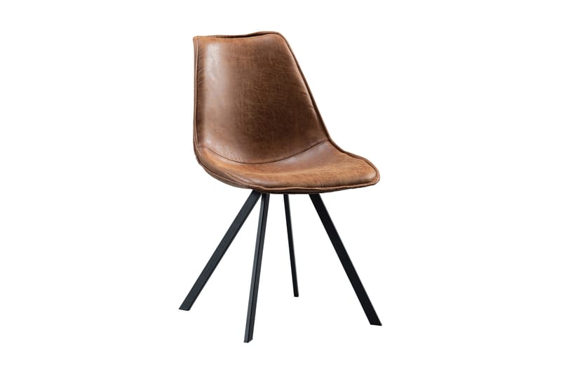 Swen Køkkenstol 2-pak Kunstlæder - Cognac - Møbler - Stole & lænestole - Spisebordsstole & køkkenstole