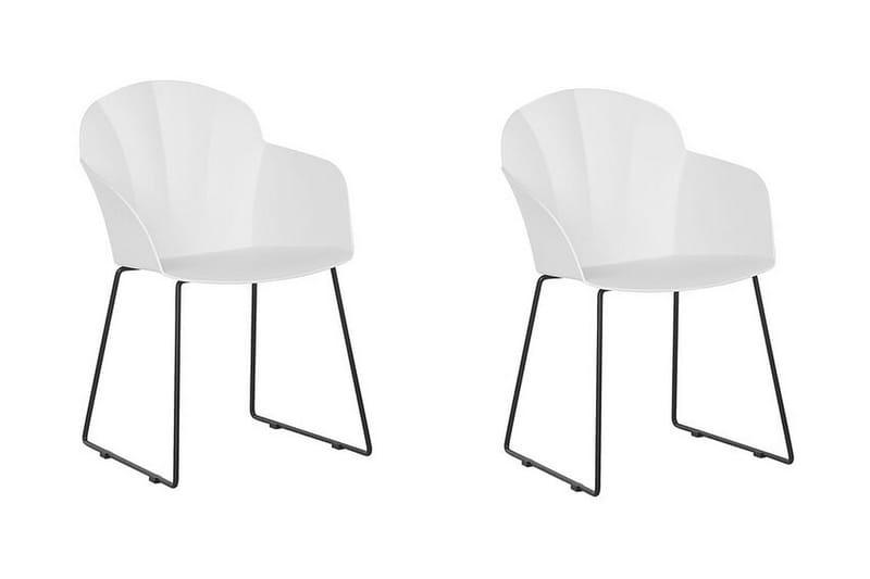 Sylvala Spisebordsstol 2stk - Hvid - Møbler - Stole & lænestole - Spisebordsstole & køkkenstole