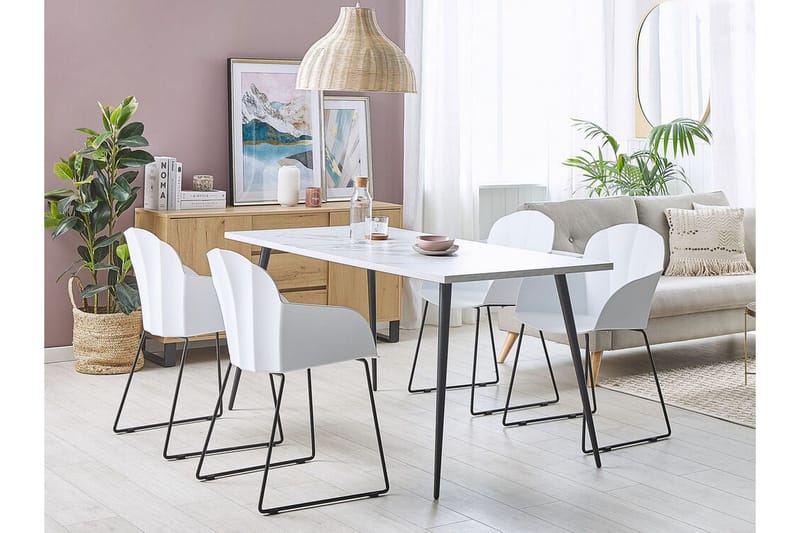 Sylvala Spisebordsstol 2stk - Hvid - Møbler - Stole & lænestole - Spisebordsstole & køkkenstole