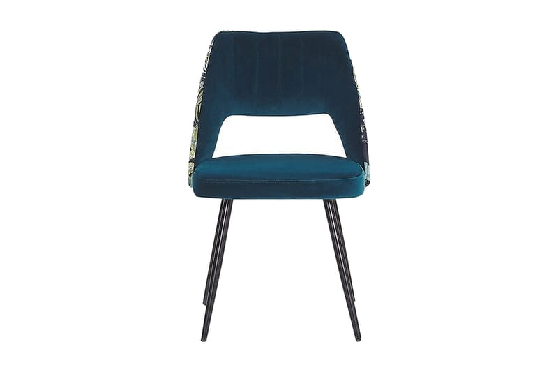 Taley Stol 2 stk - Blå/Velour - Spisebordsstole & køkkenstole