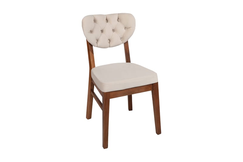 Tharol Spisebordsstol - Valnød/Beige - Møbler - Stole & lænestole - Spisebordsstole & køkkenstole