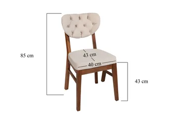 Tharol Spisebordsstol - Valnød/Beige - Møbler - Stole & lænestole - Spisebordsstole & køkkenstole