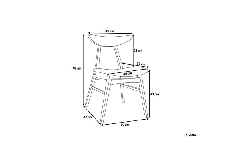 Tiadra Stol 2-stk - Hvid - Møbler - Stole & lænestole - Spisebordsstole & køkkenstole