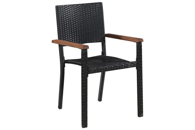 Spisebordsstole Til Haven 9 Dele Sort - Sort - Spisebordsstole & køkkenstole - Armstole