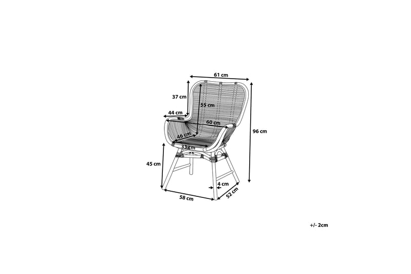 Togo stol sæt 2 stk - Brun - Spisebordsstole & køkkenstole - Armstole