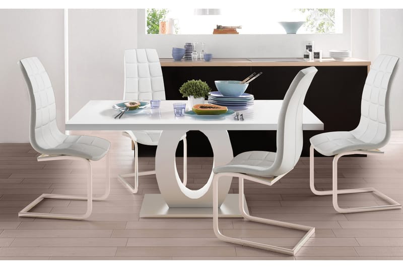 Tolna spisebordsstol kunstlæder 4 stk. - Grå - Spisebordsstole & køkkenstole