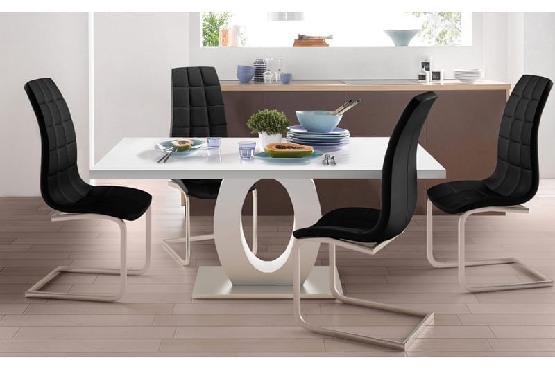 Tolna spisebordsstol kunstlæder 4 stk. - sort - Spisebordsstole & køkkenstole