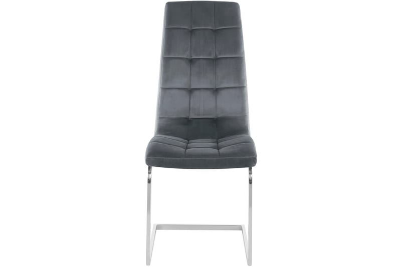 Tolna Spisebordsstol - Velour/Grå - Møbler - Stole & lænestole - Spisebordsstole & køkkenstole