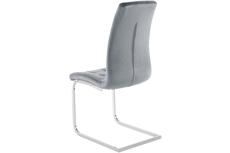 Tolna Spisebordsstol - Velour/Grå - Møbler - Stole & lænestole - Spisebordsstole & køkkenstole