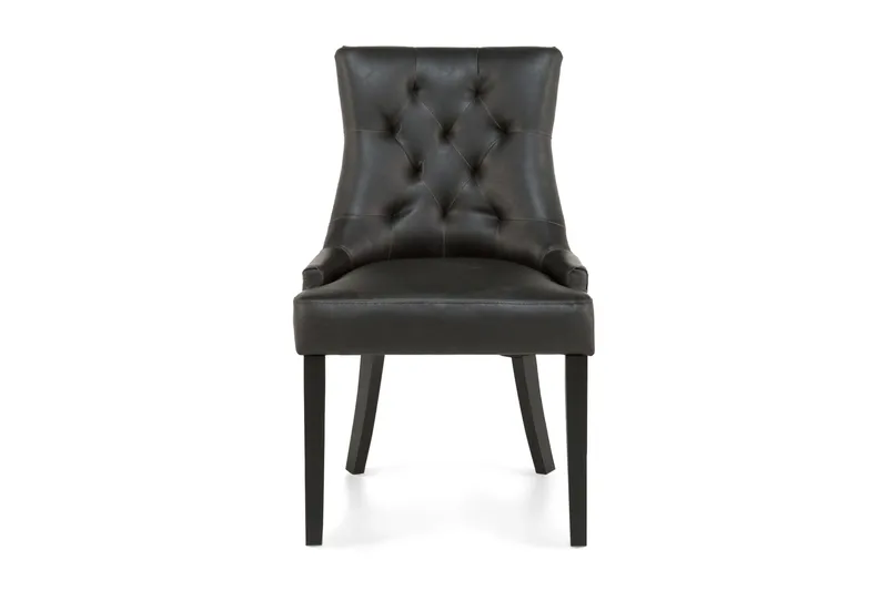 Tuva Spisebordsstol Kunstlæder - Sort - Møbler - Stole & lænestole - Spisebordsstole & køkkenstole