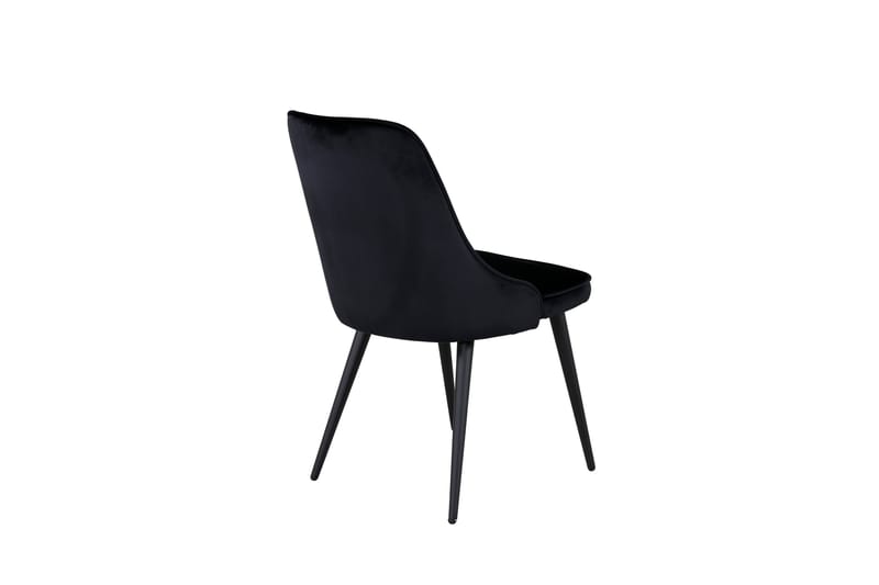 Valera Lyx Velourstol - Sort/Sort - Spisebordsstole & køkkenstole