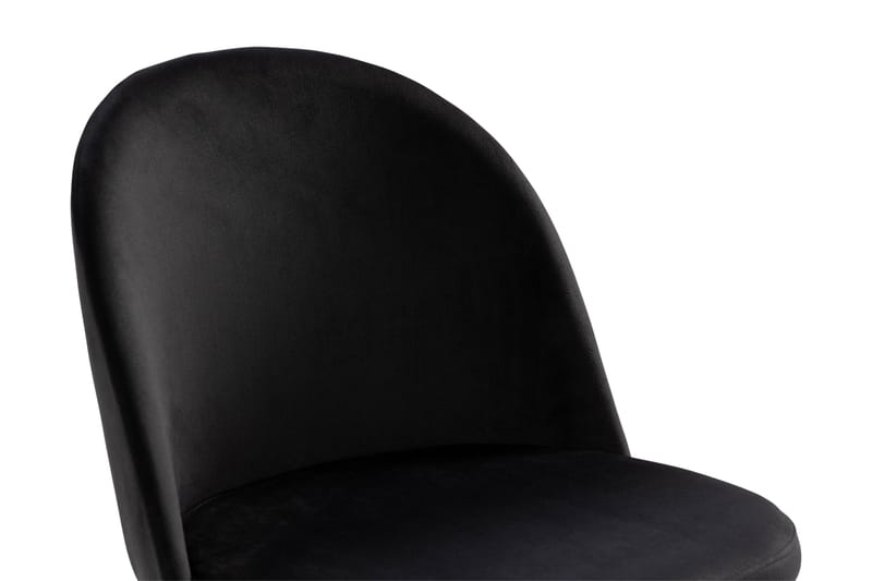 Valeri Køkkenstol Velour - Sort - Møbler - Stole & lænestole - Spisebordsstole & køkkenstole