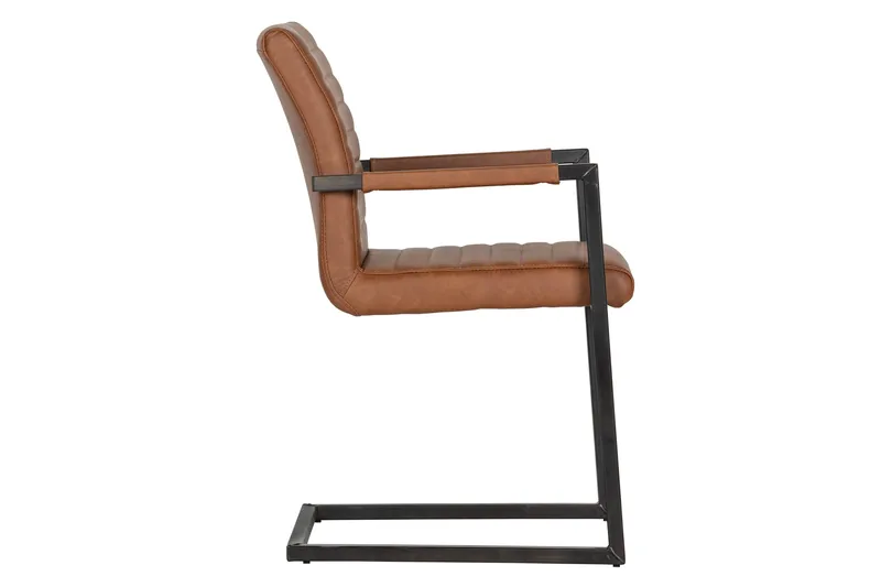 Vanco Spisebordstol Kunstlæder - Cognac - Møbler - Stole & lænestole - Spisebordsstole & køkkenstole