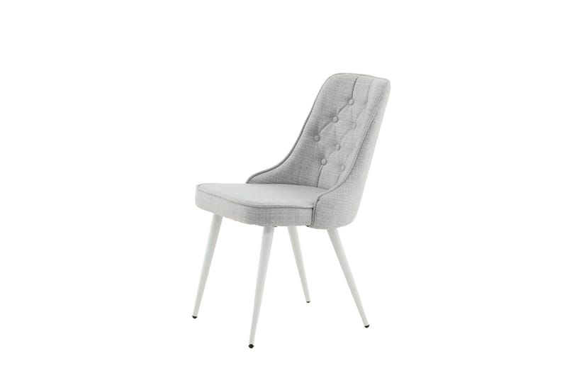 Velvet Deluxe Spisebordsstol - Grå/Hvid - Møbler - Stole & lænestole - Spisebordsstole & køkkenstole