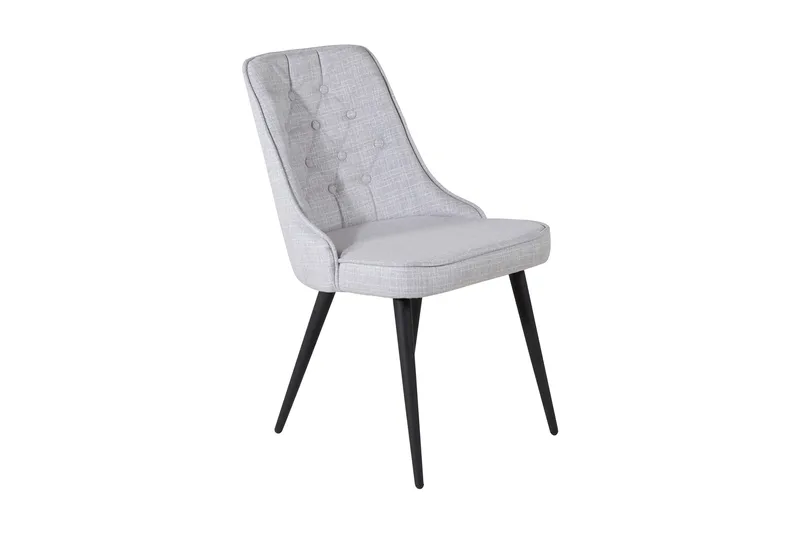 Velvet Deluxe Spisebordsstol, Grå/Sort