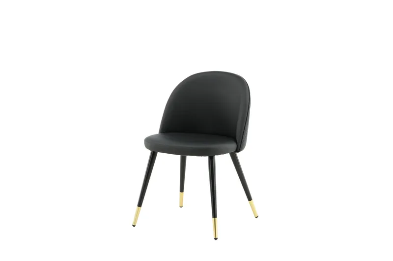 Velvet Deluxe Spisebordsstol, Messing/Sort