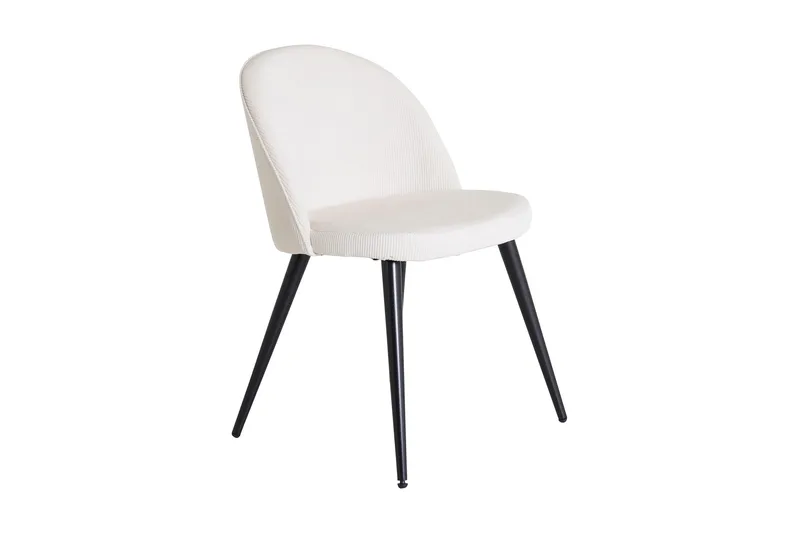 Velvet Deluxe Spisestol Fløjl, Sort/Beige