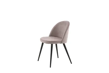 Velvet Spisebordsstol Fløjl - Rosa - Møbler - Stole & lænestole - Spisebordsstole & køkkenstole