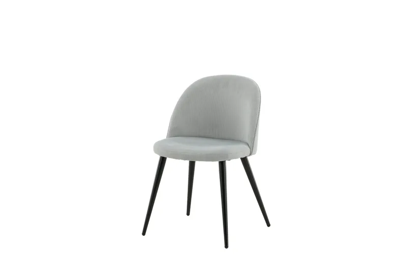 Velvet Spisestol Fløjl Grå, undefined