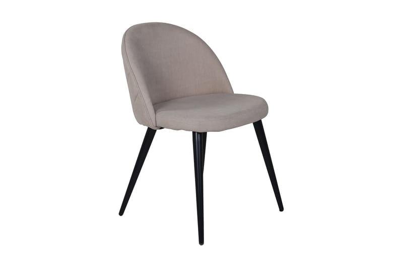 Velvets Spisebordsstol - Beige/Sort - Spisebordsstole & køkkenstole