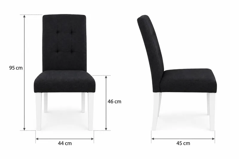 Viktor klassisk spisebordsstol - Mørkegrå/hvid - Møbler - Stole & lænestole - Spisebordsstole & køkkenstole